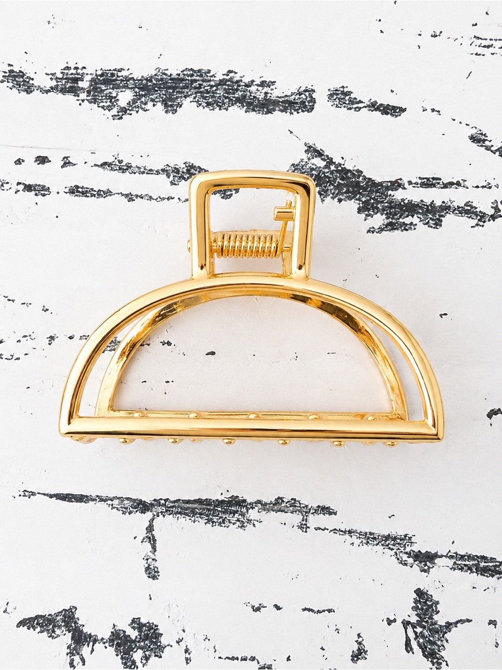 Set of 4 Gold Metal Hair Claw Clips | Cat, Shell & Geometric Designs | New - Picture 4 of 5